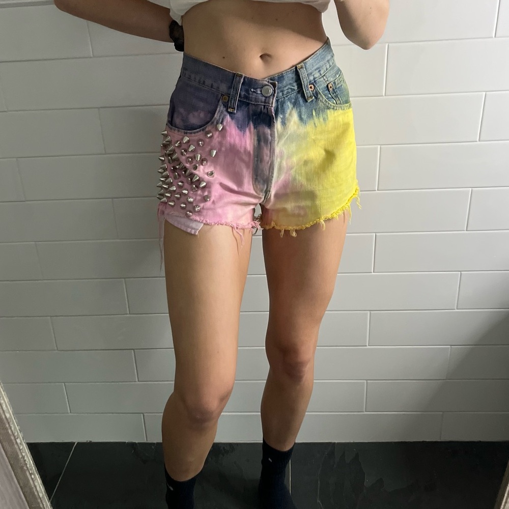 Vintage Sherbet Ultimate RP4LF STUDDED Levi Jean Shorts